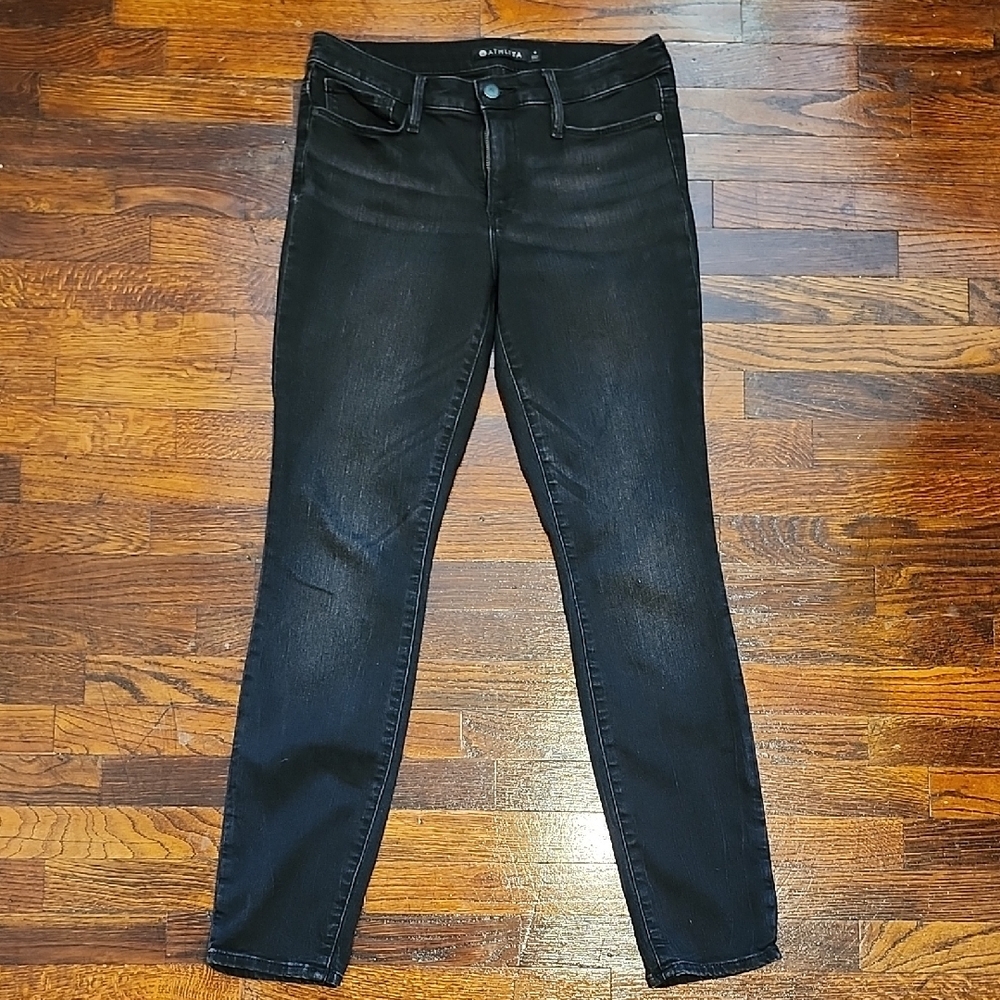 Athleta Skinny Faded Black Comfortable Fit Jeans Size 4